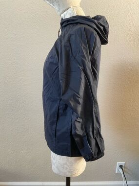 Lands' End Navy Packable Hooded Shell